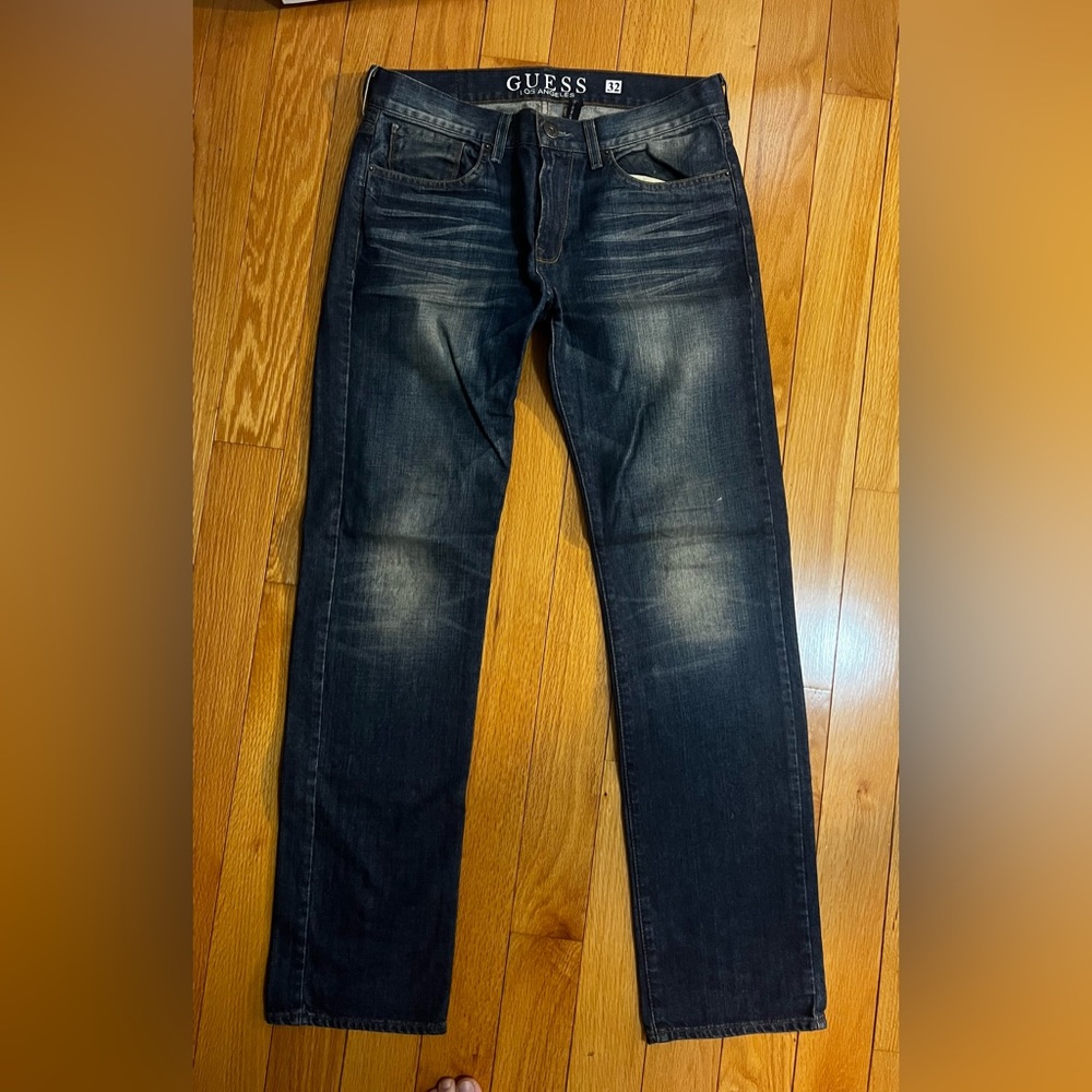 Guess Men’s Dark Blue Denim Jeans
